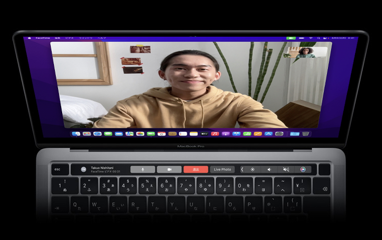 MacBook Pro 13のtouch barの画像